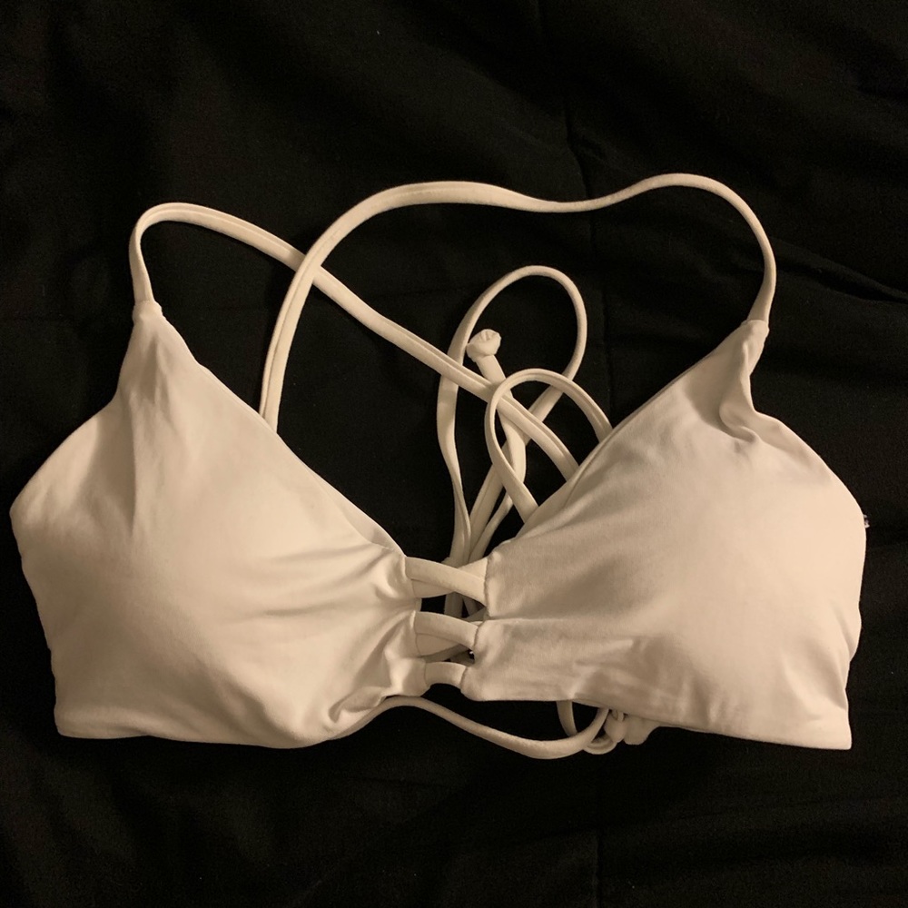 LSpace Flynn white bikini top